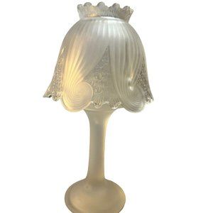 Vintage Party lite Clear Satin Glass Fairy Lamp